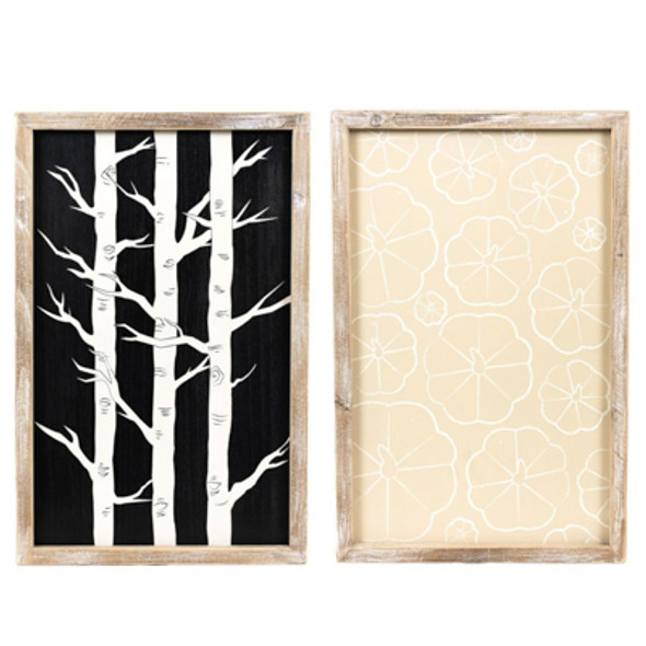 WALL ART 13X20X1.5 REVERSIBLE TREE/PUMPKIN WOOD (20.00) WALL ART 13X20X1.5 REVERSIBLE TREE/PUMPKIN WOOD (20.00)