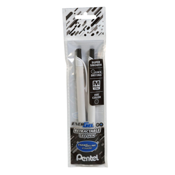 PENS 2CT PENTEL BLACK INK ENERGEL RETRACTABLE .7MM