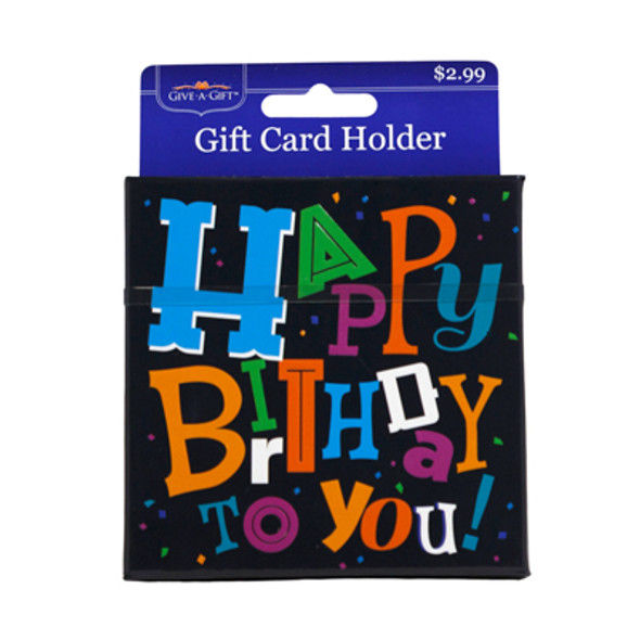 GIFT CARD HOLDER HAPPY BIRTHDAY CONFETTI BOX PP$2.99 GIVE-A-GIFT