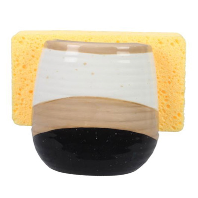 SPONGE HOLDER 3.75X3.15X3.54 W/SPONGE COUNTRY CERAMIC