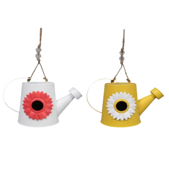 WALL ART 16X9.3X10 FLOWER WATERCAN BIRDHOUSE METAL