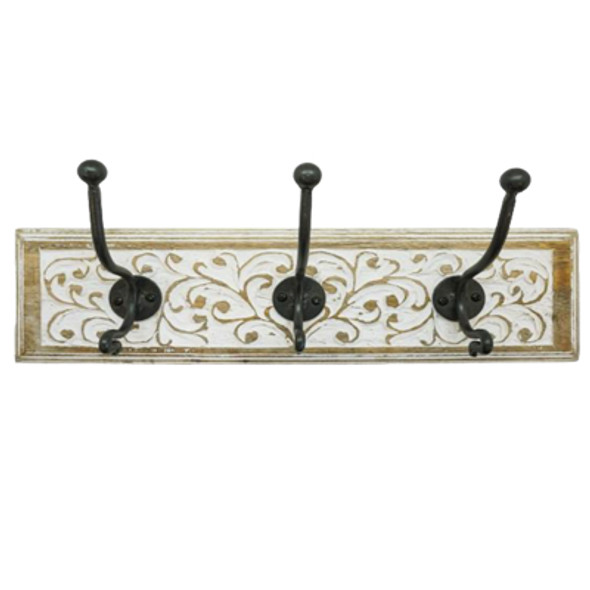 WALL HANGER 18X5X3 COAT HOOK WOOD