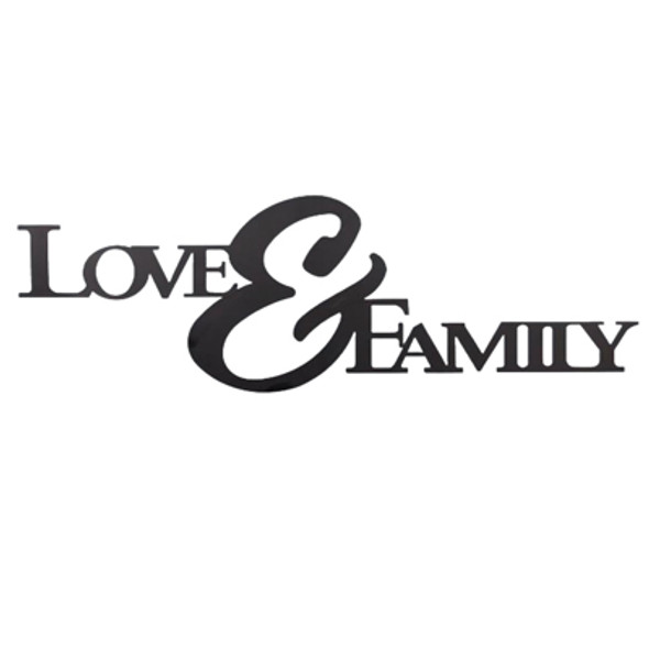 TABLE TOP DECOR 30X11.5 LOVE&FAMILY CUTOUT METAL TABLE TOP DECOR 30X11.5 LOVE&FAMILY CUTOUT METAL