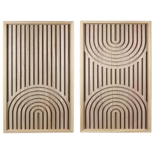 WALL SIGN 2AST 13.5X23.6 ORGANIC MODERN WOOD