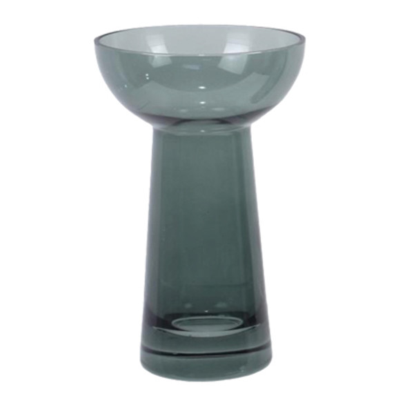 VASE 4.25X4.25X7.75 SEA SAGE GREEN HANDBLOWN GLASS