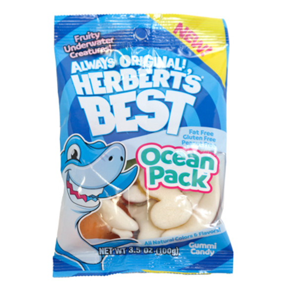 HERBERTS BEST OCEAN PACK GUMMIES 3.5 OZ PEG BAG HERBERTS BEST OCEAN PACK GUMMIES 3.5 OZ PEG BAG