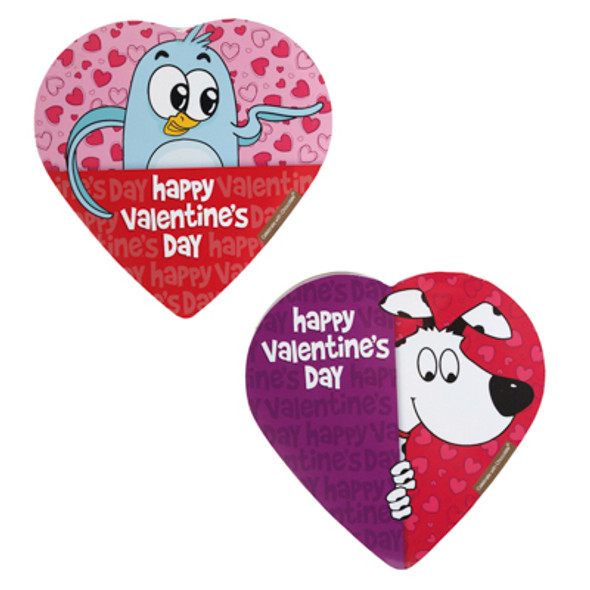 VALENTINE CANDY CHERRY 2.0 OZ CHOCOLATE HEART BOX PDQ