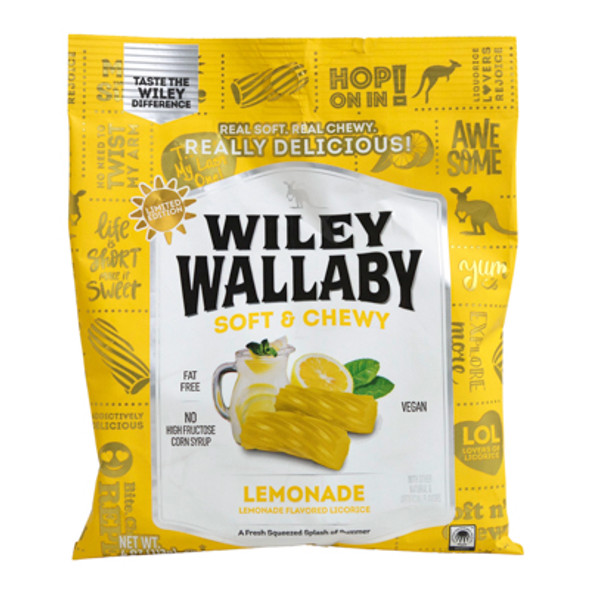 LICORICE WILEY WALLABY LEMONADE 4 OZ PEG BAG NO AMAZON SALES LICORICE WILEY WALLABY LEMONADE 4 OZ PEG BAG NO AMAZON SALES