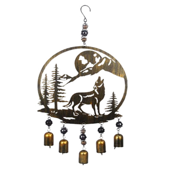 WIND CHIME 11.5X1.25X22 WOLF METAL WIND CHIME 11.5X1.25X22 WOLF METAL