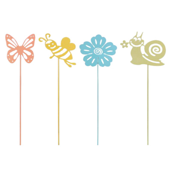 GARDEN STAKE 4AST 5.5X15 YARD ART METAL GARDEN STAKE 4AST 5.5X15 YARD ART METAL