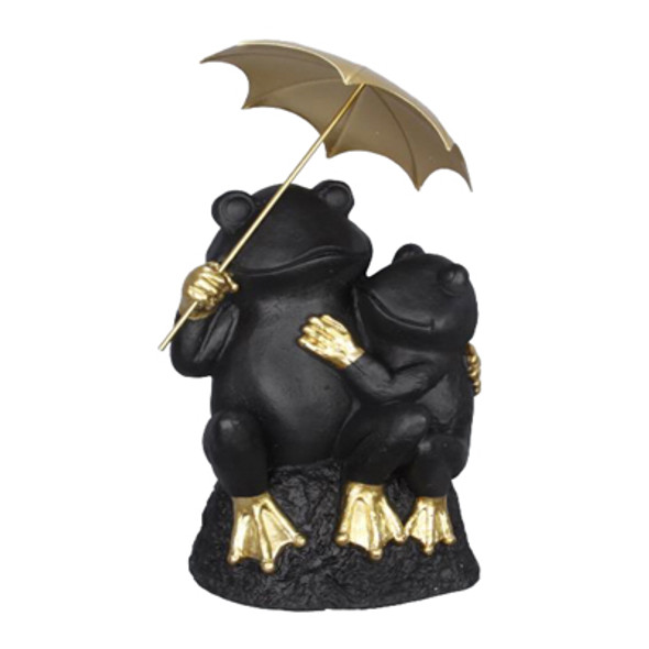 TABLETOP DECOR 11.9X9.5X19.7 FROG W/CHILD HOLDING UMBRELLA TABLETOP DECOR 11.9X9.5X19.7 FROG W/CHILD HOLDING UMBRELLA
