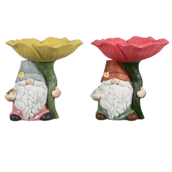 TABLETOP DECOR 2AST 5.75X5.51X6.69 GNOME RESIN