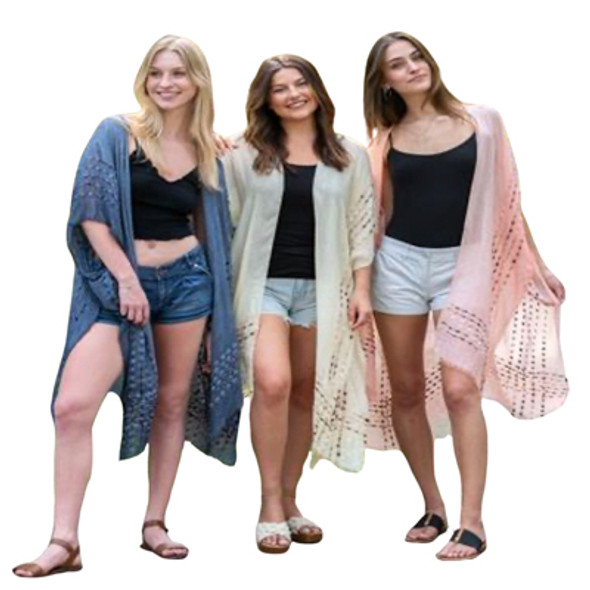 KIMONO 3AST 35.4X70.1 EMBROIDERED KIMONO 3AST 35.4X70.1 EMBROIDERED