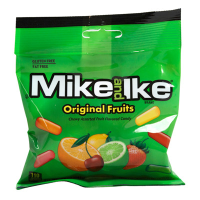 MIKE & IKE ORIGINAL FRUITS 5 OZ PEG BAG