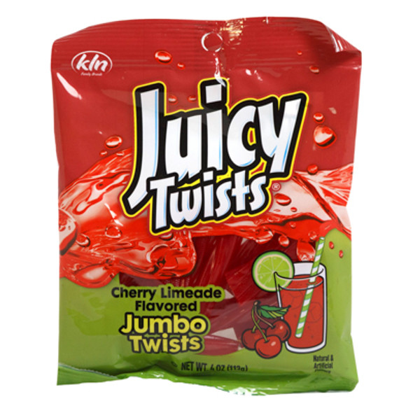 JUICY TWISTS CHERRY LIMEADE 4 OZ PEG BAG JUICY TWISTS CHERRY LIMEADE 4 OZ PEG BAG