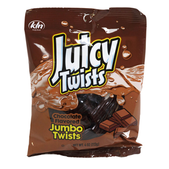 JUICY TWISTS CHOCOLATE 4 OZ PEG BAG JUICY TWISTS CHOCOLATE 4 OZ PEG BAG