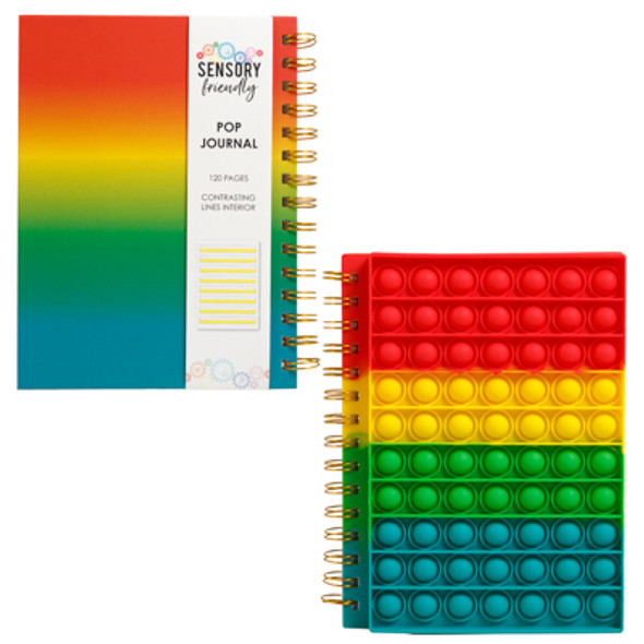 JOURNAL 6X8 120PG RAINBOW POP IT FIDGIT DESIGN SENSORY FRIENDLY