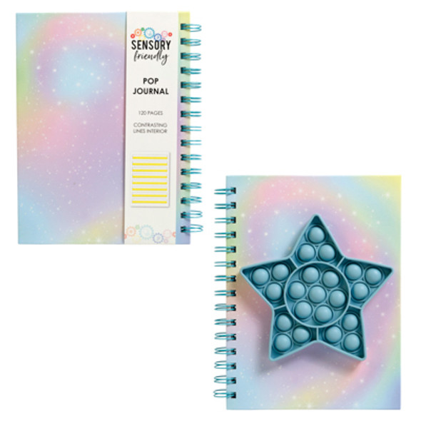 JOURNAL 6X8 120PG STAR POP IT TWIRE FIDGIT DESIGN CONTRAST