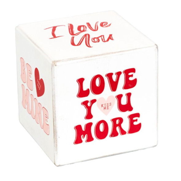 TABLETOP DECOR 5X5X5 CUBE LOVE WOOD (8.00) TABLETOP DECOR 5X5X5 CUBE LOVE WOOD (8.00)