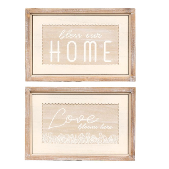 WALL ART 18X12X1.5 REVERSIBLE LOVE/HOME WOOD (26.00) WALL ART 18X12X1.5 REVERSIBLE LOVE/HOME WOOD (26.00)
