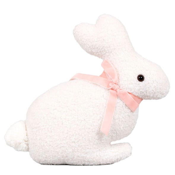 PILLOW 13X14 REVERSIBLE BUNNY WHITE/PINK (10.00)