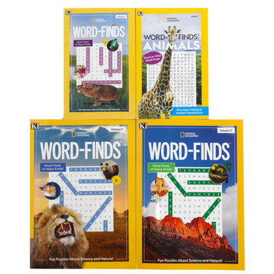 NATIONAL GEOGRAPHIC WORD FINDS 48 DIGEST & 48 FULL SIZE IN FLOOR DISPLAY