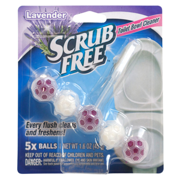 TOILET BOWL CLEANING & REFRESHING BALLS 5PK SCRUB FREE LAVENDER 12PC PDQ TOILET BOWL CLEANING & REFRESHING BALLS 5PK SCRUB FREE LAVENDER 12PC PDQ