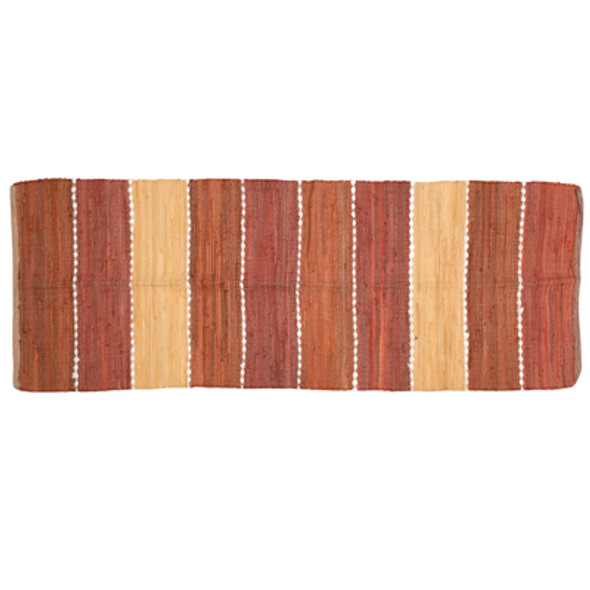 RUG 2.3X6 REVERSIBLE COLOR BLOCK CHINDI HAND DYED SPICE COTTON RUG 2.3X6 REVERSIBLE COLOR BLOCK CHINDI HAND DYED SPICE COTTON
