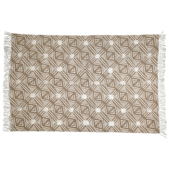 RUG 4X6 GEOMETRIC DIAMOND TEXTURED FRINGE SHAG PRINT HANDLOOMED STONE COTTON RUG 4X6 GEOMETRIC DIAMOND TEXTURED FRINGE SHAG PRINT HANDLOOMED STONE COTTON