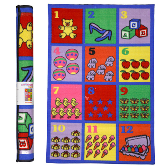 RUG 40X60IN KIDS PLAY NUMBERS  LATEX BACK/NYLON