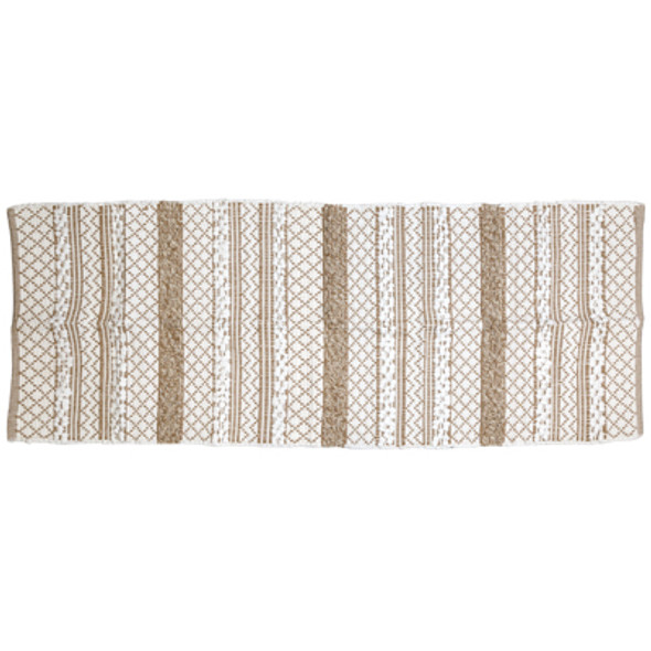 RUG 2.3X6 REVERSIBLE SLUB STRIPE PAPER CHINDI HANDLOOMED STONE/WHITE 43COTTON/65POLYPROPYLEN/25POLYESTER RUG 2.3X6 REVERSIBLE SLUB STRIPE PAPER CHINDI HANDLOOMED STONE/WHITE 43COTTON/65POLYPROPYLEN/25POLYESTER