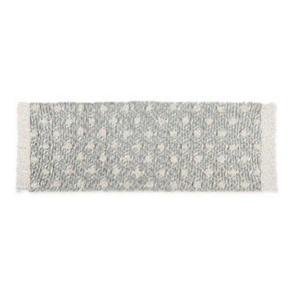 RUG 2.3X6 GEOMETRIC DIAMOND TEXTURED FRINGE SHAG PRINT HANDLOOMED GRAY COTTON RUG 2.3X6 GEOMETRIC DIAMOND TEXTURED FRINGE SHAG PRINT HANDLOOMED GRAY COTTON