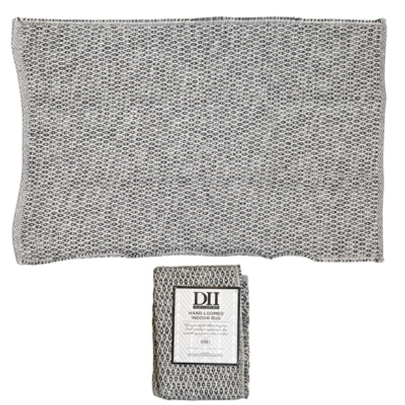 RUG 2X3 MINITURE DIAMONDS HANDWOVEN GRAY RECYCLED FIBER RUG 2X3 MINITURE DIAMONDS HANDWOVEN GRAY RECYCLED FIBER