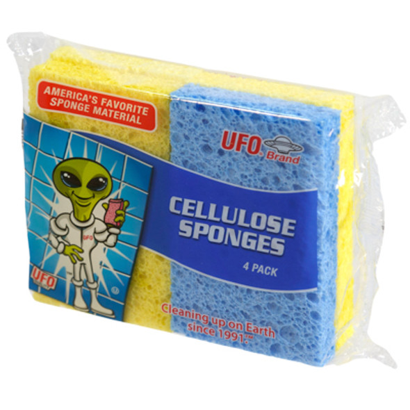 SPONGES 4PK CELLULOSE SLIGHT IRREGULARS SPONGES 4PK CELLULOSE SLIGHT IRREGULARS