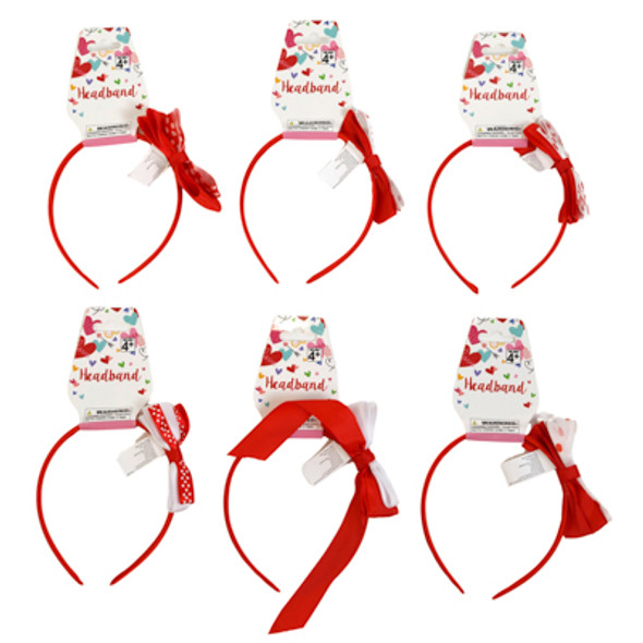 VALENTINE HEADBAND 6AST GIRL STYLES VAL/BARBELL HDR