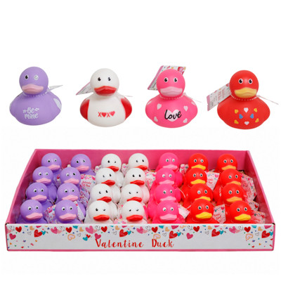 DUCK VALENTINE PVC 4AST IN 24PC PDQ