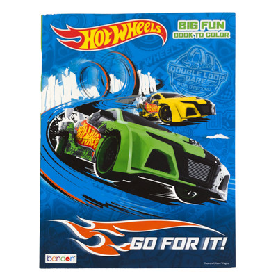 COLORING BOOK HOT WHEELS IN 24PC DISPLAY BOX SELL IN USA ONLY