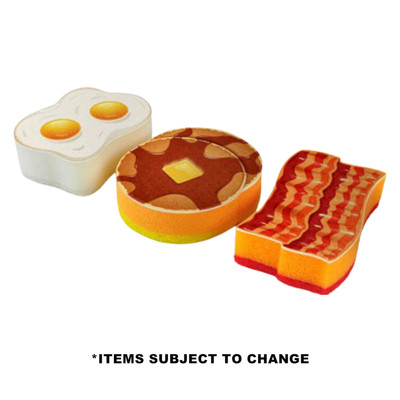 KITCHEN SPONGES FOOD SHAPES 3LAYER/4STYLES IN 20PC PDQ/HT