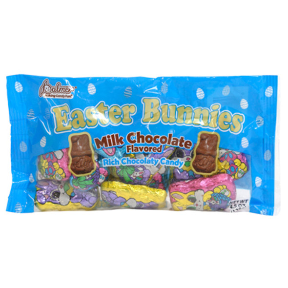 PALMER EASTER BUNNIES MILK CHOCOLATE FLAVOR 4.5 OZ BAG COUNTER DISPLAY
