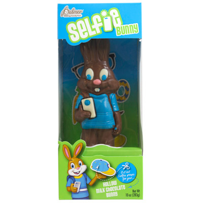 PALMER SELFIE BUNNY HOLLOW MILK CHOCOLATE FLAVOR 10 OZ COUNTER DISPLAY