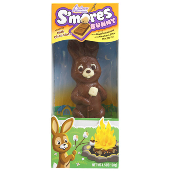 PALMER SMORES MILK CHOCOLATE FLAVOR BUNNY 4.5 OZ COUNTER DISPLAY