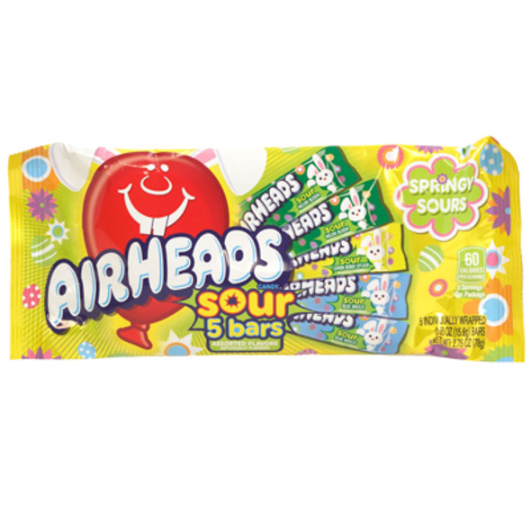 AIRHEADS SPRINGY SOUR 5 BAR PACKS COUNTER DISPLAY