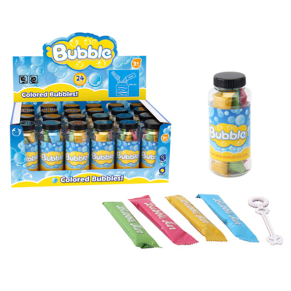 BUBBLE CONCENTRATE SET BOTTLE/WAND/4PACKETS SOLUTION MAKES 1 LITRE/24PC PDQ
