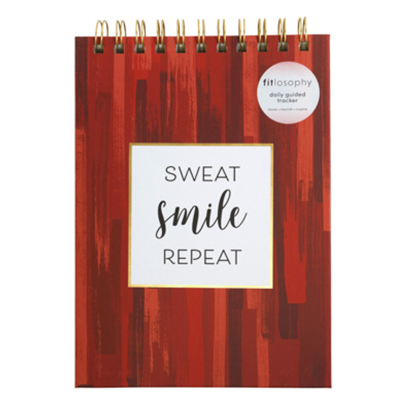 JOURNAL 6X8.5 172PAGES FITLOSOPHY DAILY GUIDED TRACKER RED FIT TOP BIND JOURNAL 6X8.5 172PAGES FITLOSOPHY DAILY GUIDED TRACKER RED FIT TOP BIND