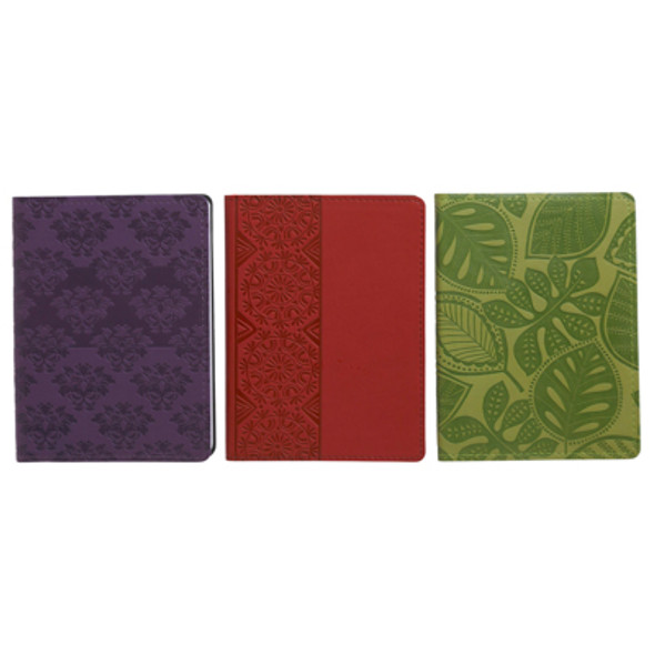 JOURNAL 3AST 160PAGES EMBOSSED LEATHERETTE GREEN/PURPLE/RED JOURNAL 3AST 160PAGES EMBOSSED LEATHERETTE GREEN/PURPLE/RED