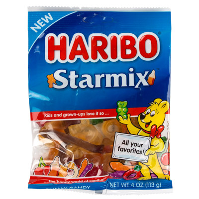 HARIBO STARMIX 4 OZ PEG BAG