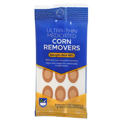ULTRA THIN MEDICATED CORN REMOVER 9CT  40%SALICYLIC ACID RITE AID PEGGABLE