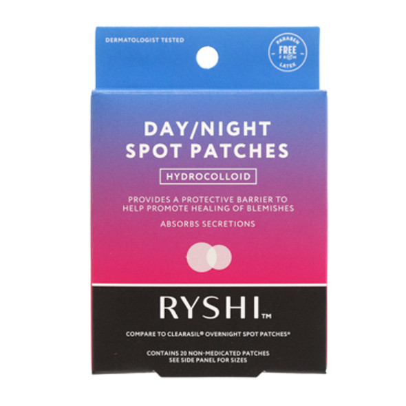 ACNE SPOT PATCHES 20CT DAY/NIGHT HYDROCOLLOID RYSHI RITE AID PEGGABLE ACNE SPOT PATCHES 20CT DAY/NIGHT HYDROCOLLOID RYSHI RITE AID PEGGABLE