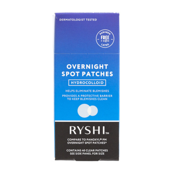 ACNE OVERNIGHT PATCHES 40CT HYDROCOLLOID RYSHI RITE AID