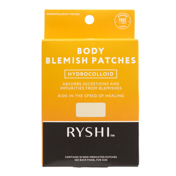 BODY BLEMISH PATCHES 10CT 2X1.01IN HYDROCOLLOID RYSHI RITE AID PEGGABLE BODY BLEMISH PATCHES 10CT 2X1.01IN HYDROCOLLOID RYSHI RITE AID PEGGABLE